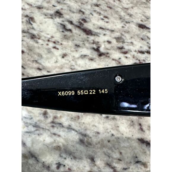 Chanel Shield Sunglasses Black Gold Rimless Y2K Designer Shades AS IS main image 10